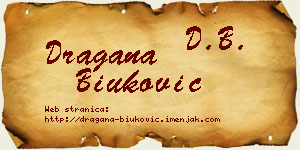 Dragana Biuković vizit kartica